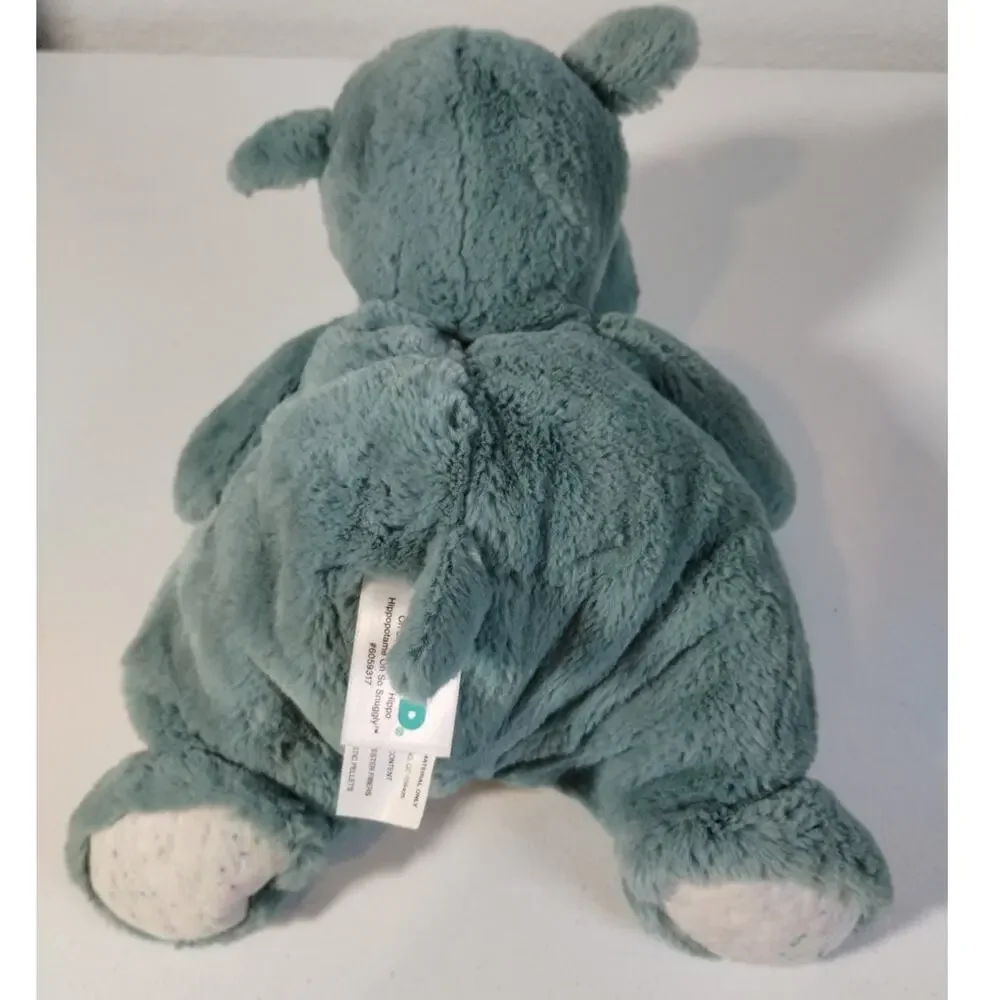 GUND Baby Oh So Snuggly Hippo Hippopotamus Large Plush Stuffed Animal Teal 12.5